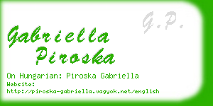 gabriella piroska business card